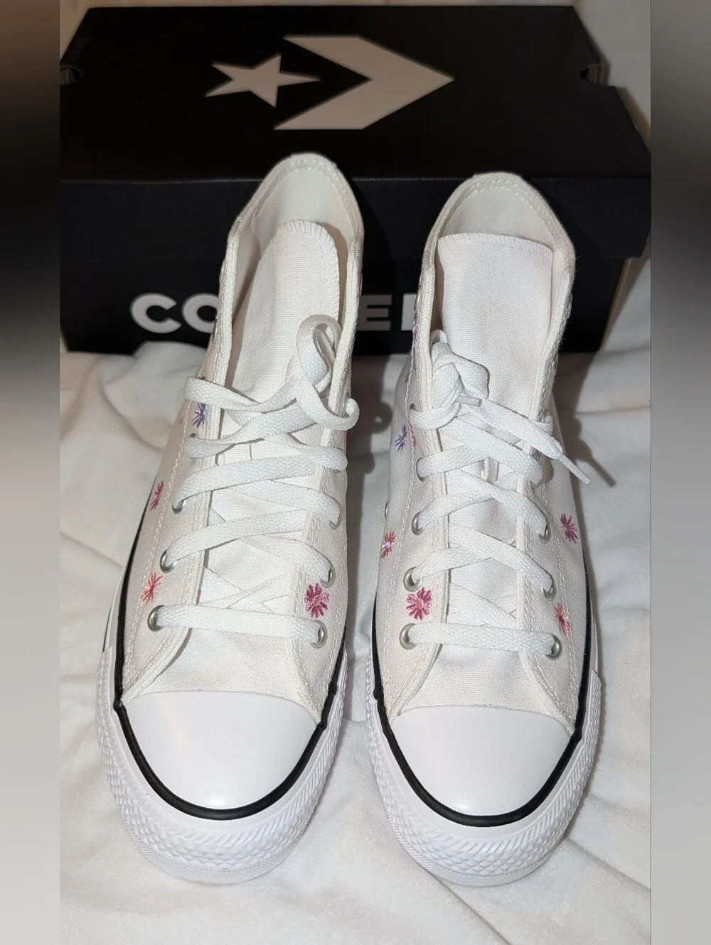 Converse Big Kids Chuck Taylor All Star Florals High Top Casual Sneakers White